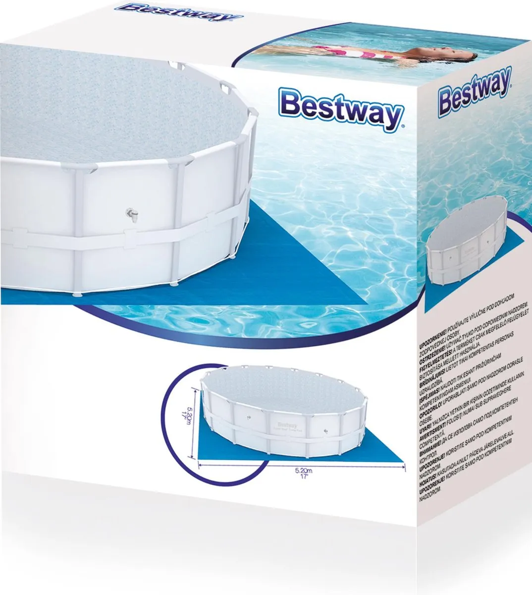 Bestway Steel Pro 427 Afdekzeil - 520 cm - Grijs