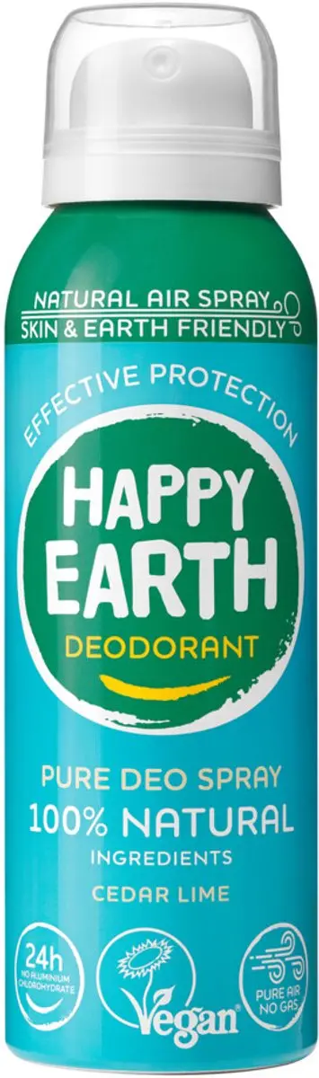 Happy Earth Natural Air Spray Cedar Lime - 300ml (3x100ml)