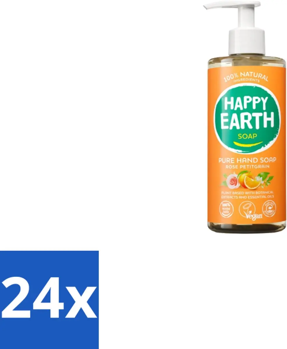 Happy Earth Handzeep Rose Petitgrain 300ml