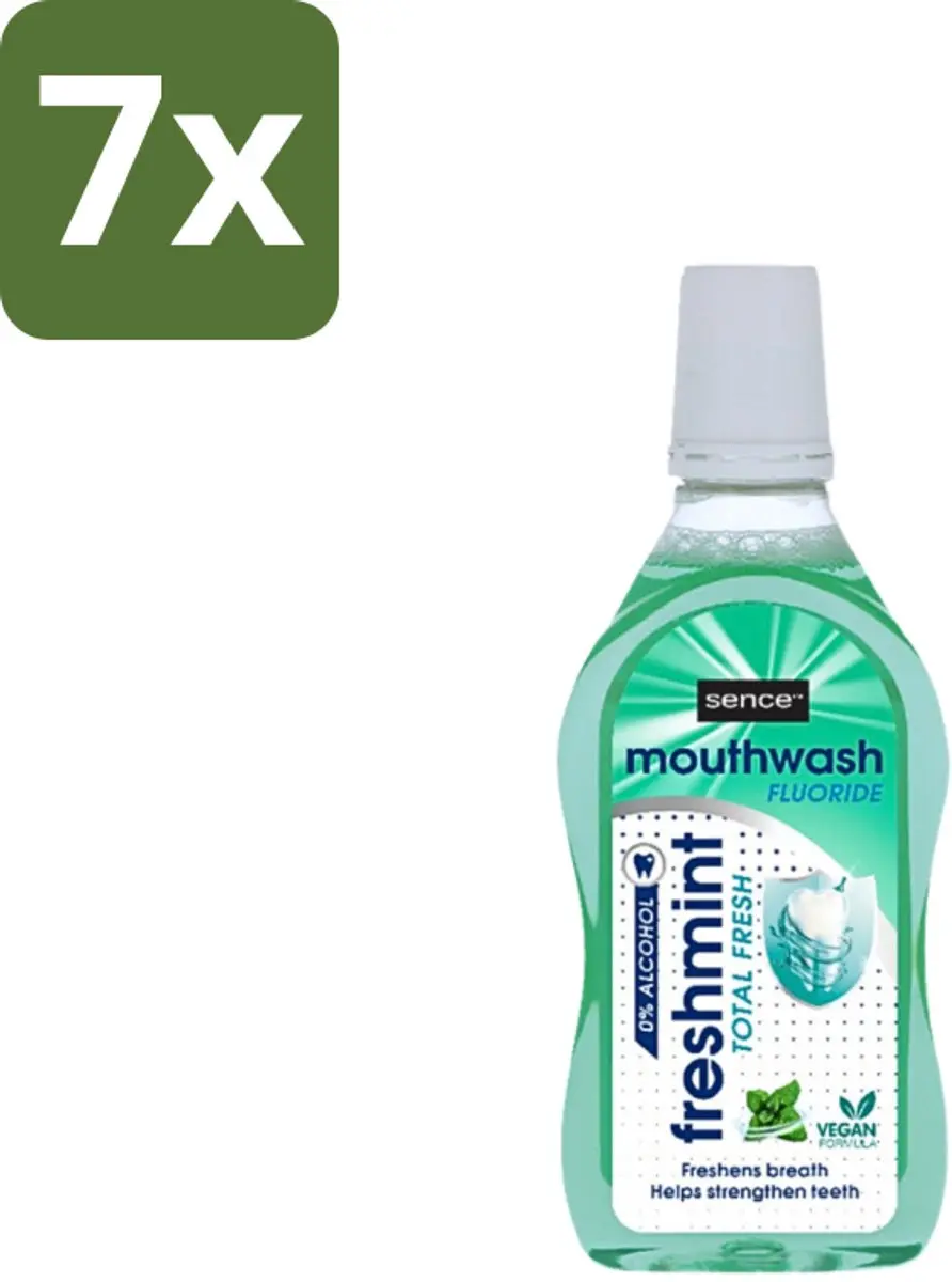 Sence Fresh Freshmint Mondwater 500ml - 7 Stuks