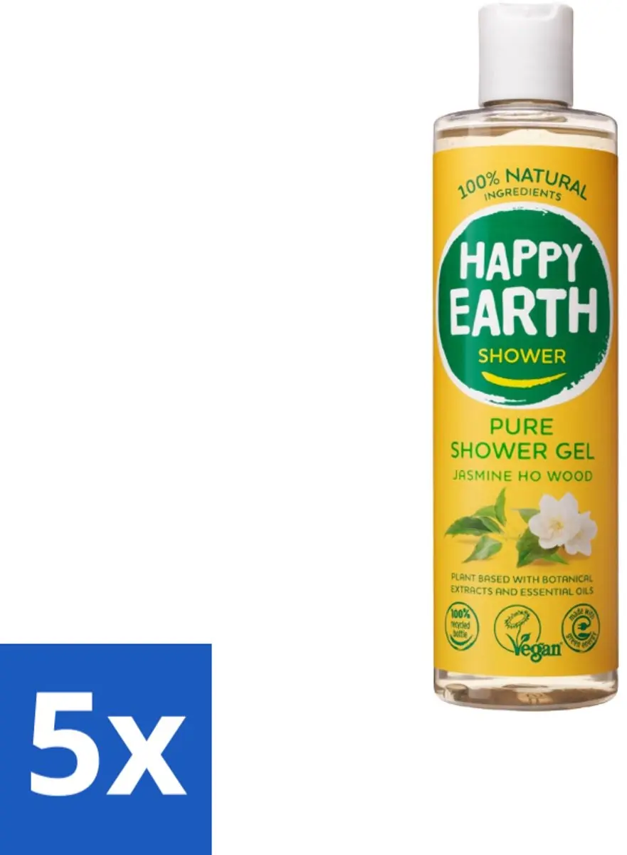Happy Earth Douchegel Jasmine Ho Wood 300ml