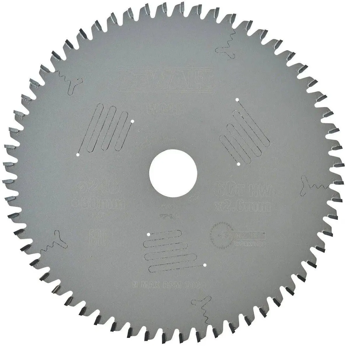DeWalt DT4350 Cirkelzaagblad Hout/Laminaat 216mm 60T
