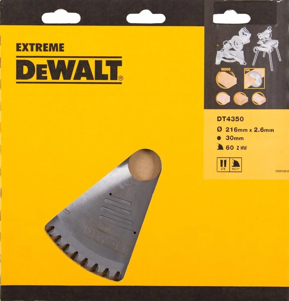DeWalt DT4350 Cirkelzaagblad Hout/Laminaat 216mm 60T