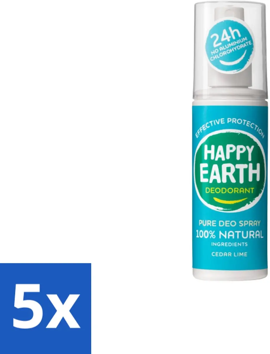 Happy Earth Deodorant Spray Cedar Lime 100ml