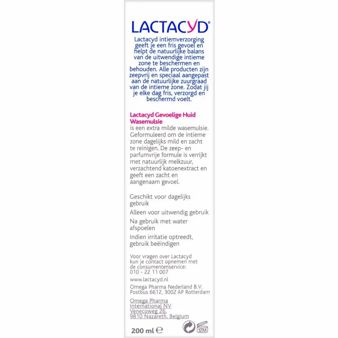 Lactacyd Sensitive Wasemulsie 200ml