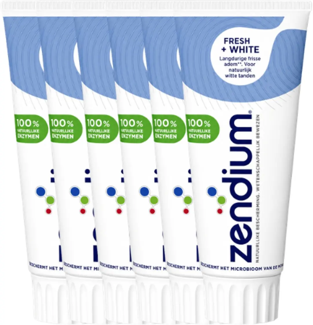 Zendium Fresh + White Tandpasta 6x75ml