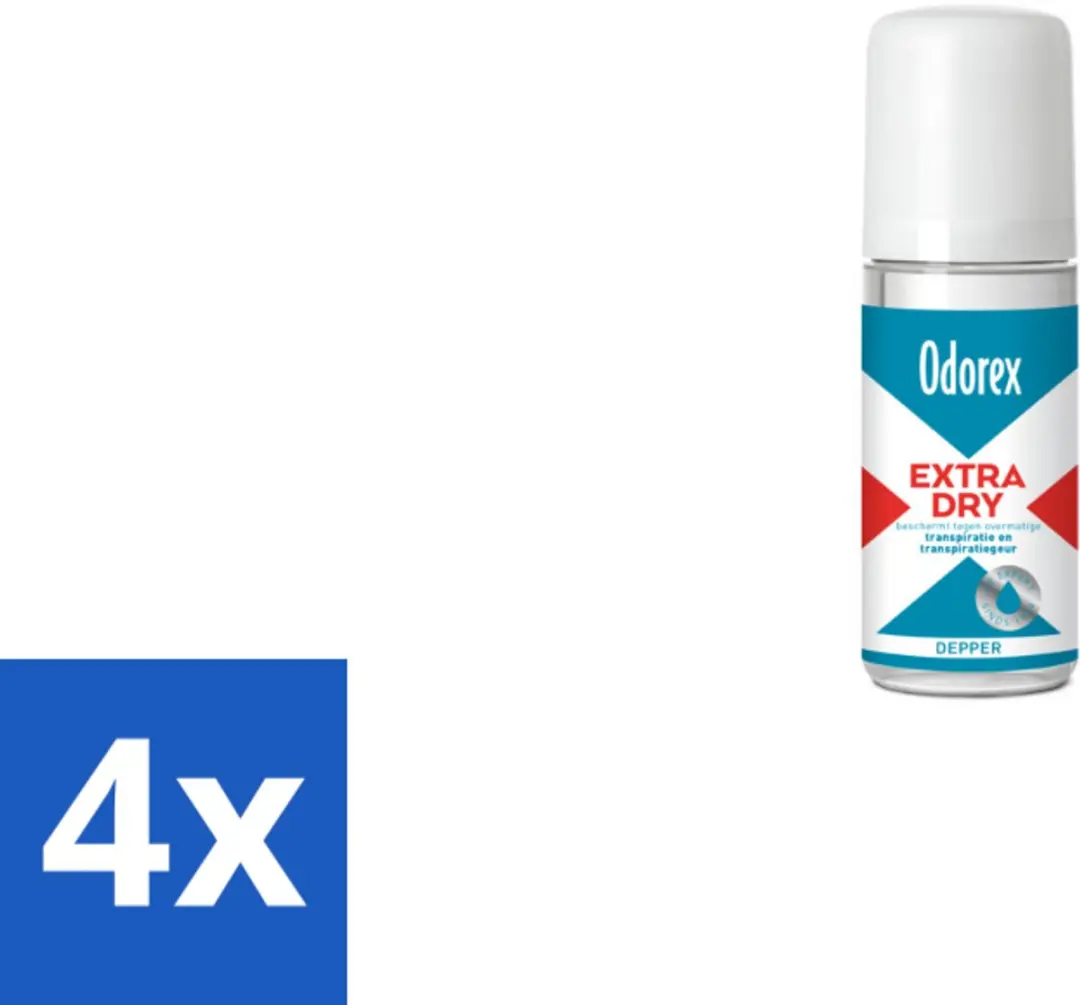 Odorex Depper Deodorant Roller Extra Dry 50ml - 200ml (4x50ml)