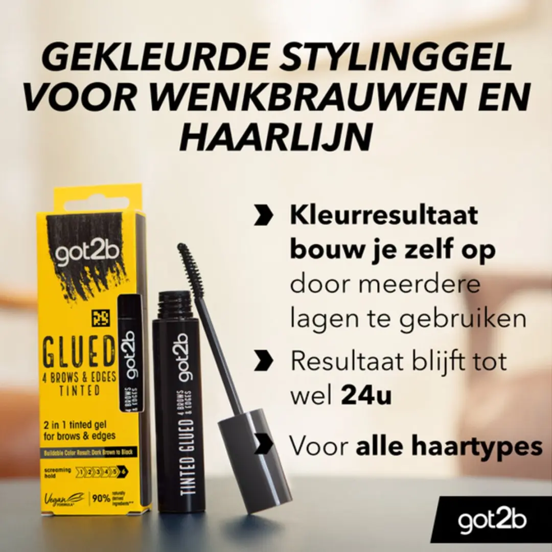 Got2B 2-in-1 Gel Brows & Edges Zwart - 6x16ml