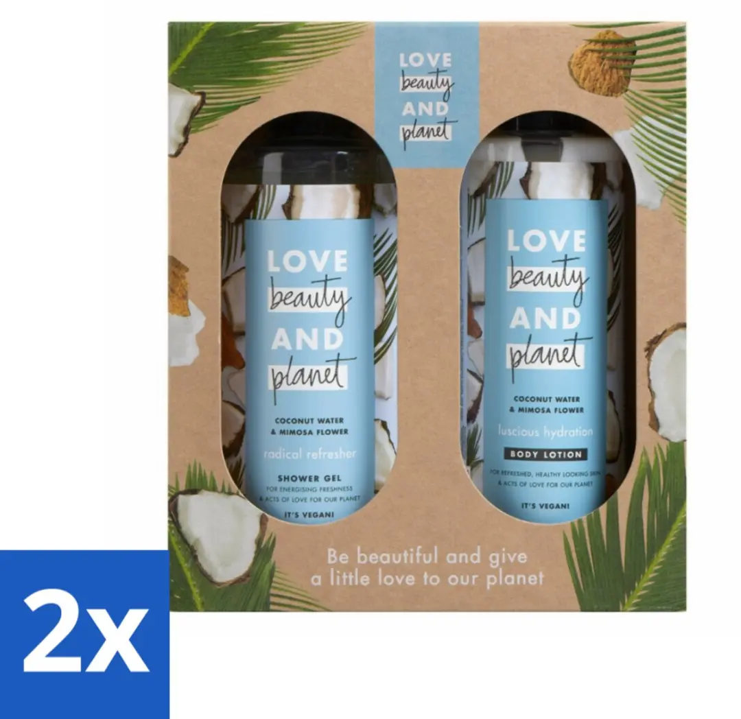 Love Beauty and Planet Kokoswater & Mimosabloem Douchegel & Bodylotion Duo