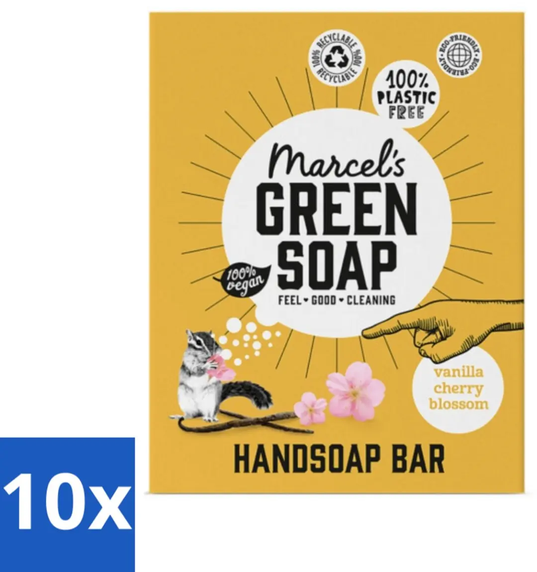Marcel's Green Soap Handzeep Bar Vanille & Cherry Blossom