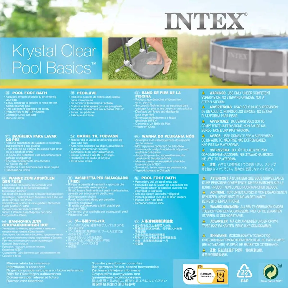 Intex Voetenbad Blauw