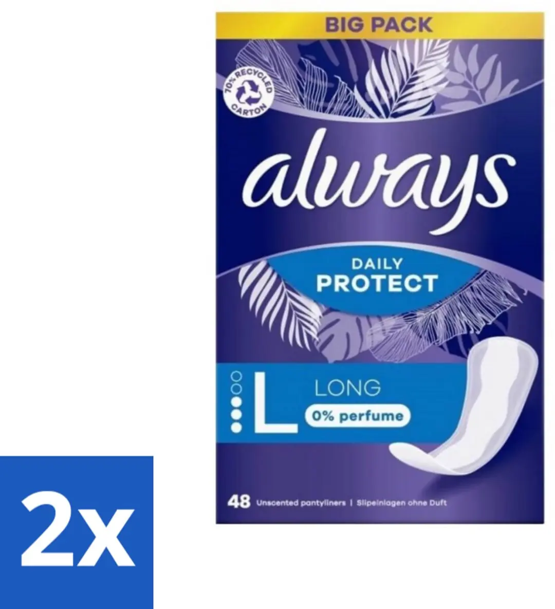 Always Inlegkruisjes Long 0% Parfum