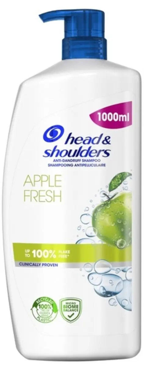 Head & Shoulders Anti-Roos Shampoo Apple Fresh 1000ml - 7 Stuks