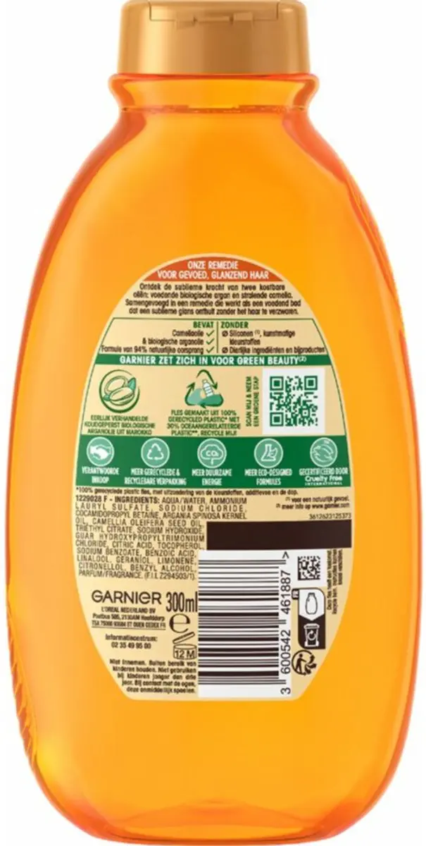 Garnier Loving Blends Argan & Cameliaolie Shampoo 300ml - 15 Stuks
