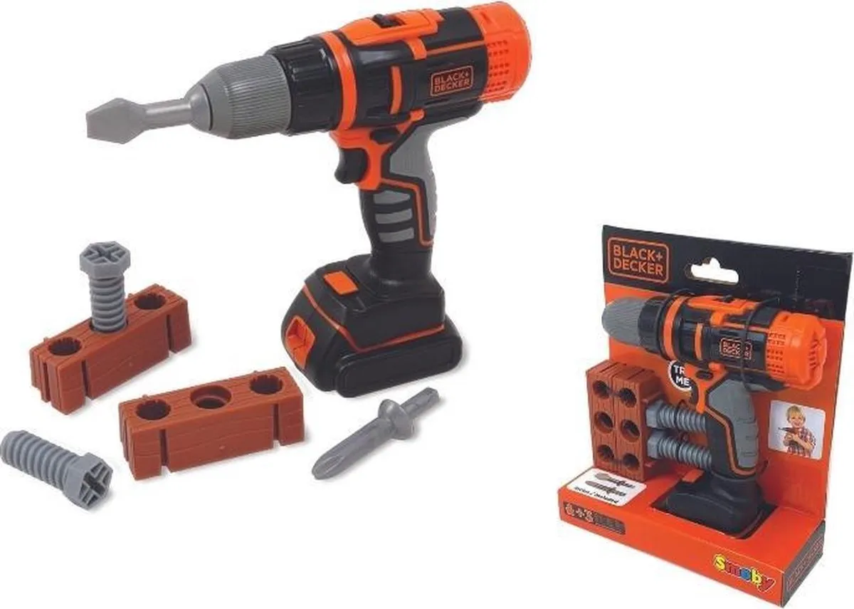 Smoby Black & Dekker Mechanische Boor - Zwart