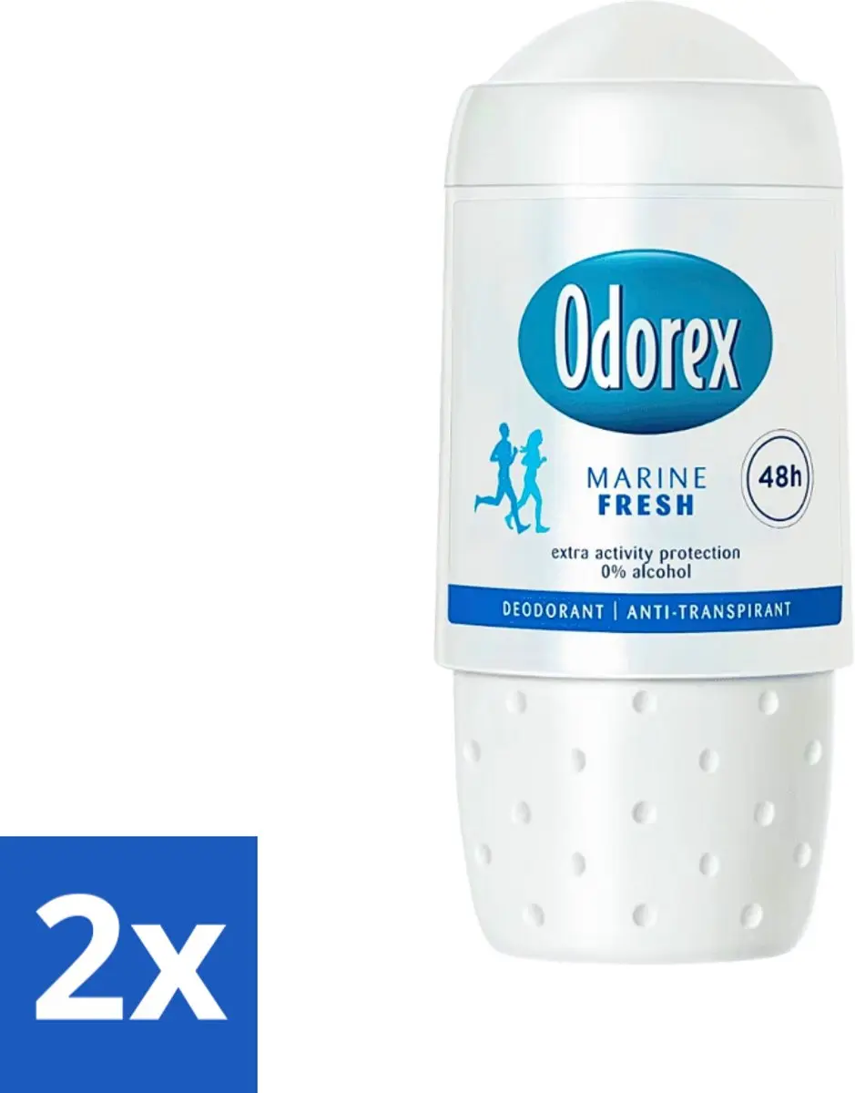 Odorex Deodorant Roller Marine Fresh 50ml - 2 Stuks