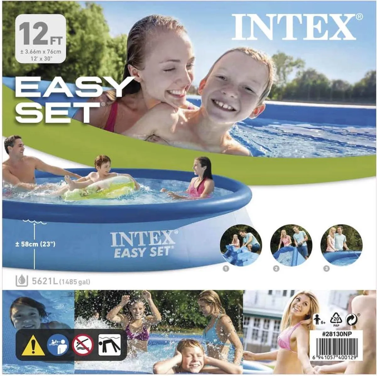 Intex Easy Set Zwembad 366x76cm - 5621L - Blauw