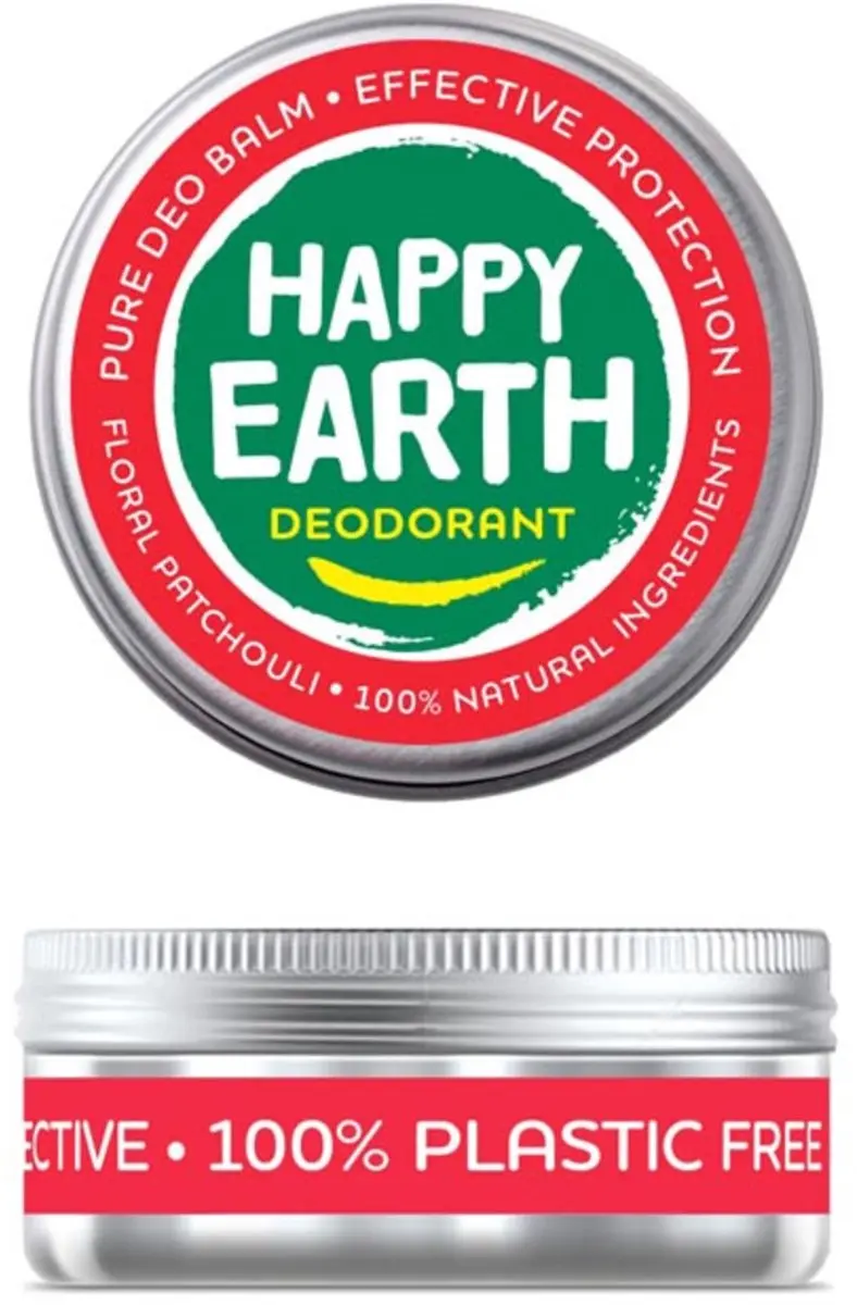 Happy Earth Deodorant Balm Floral Patchouli 45g - 25 Stuks