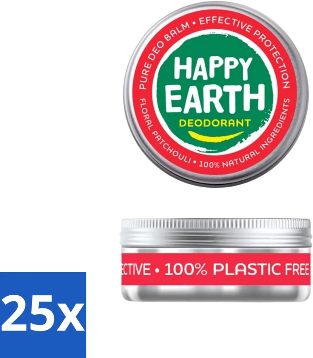 Happy Earth Deodorant Balm Floral Patchouli 45g