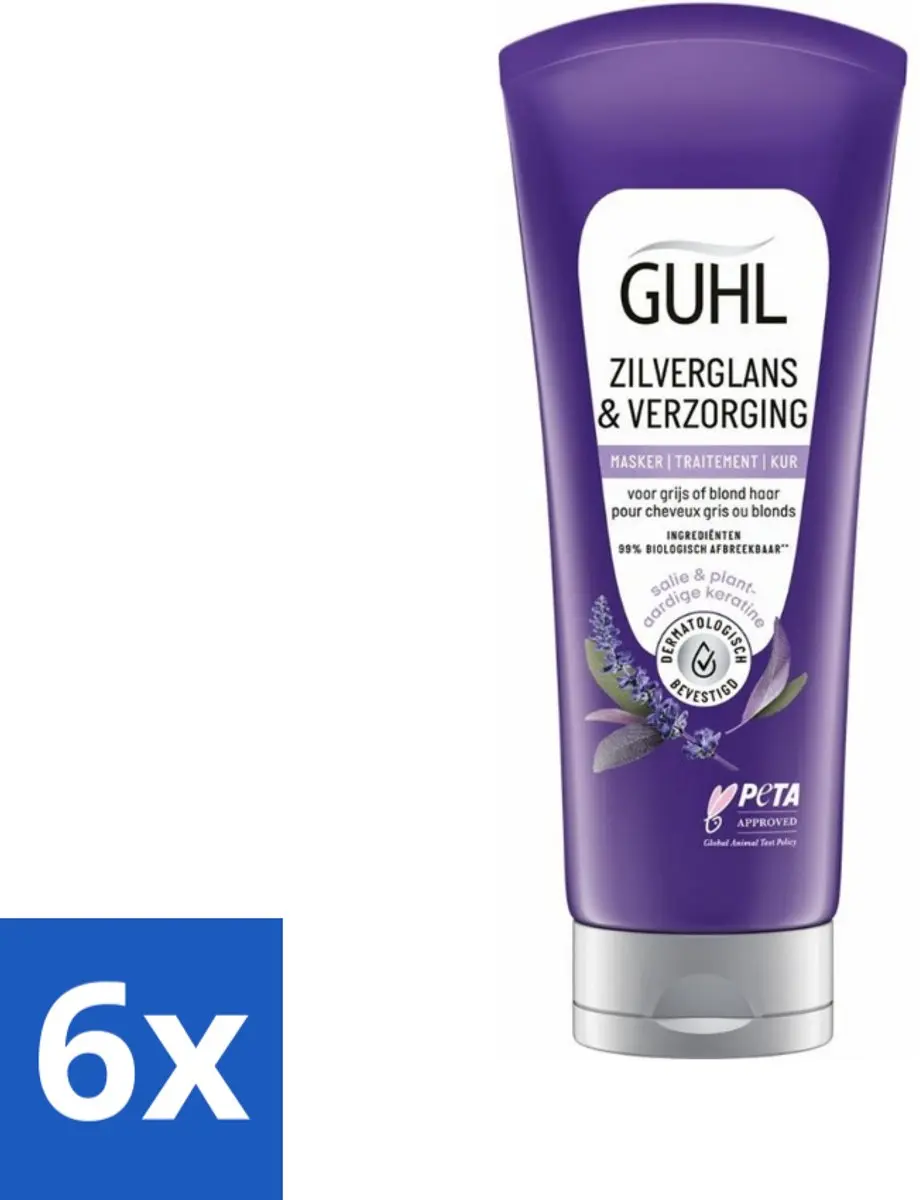Guhl Haarmasker Zilverglans & Verzorging Anti-Geel 200ml