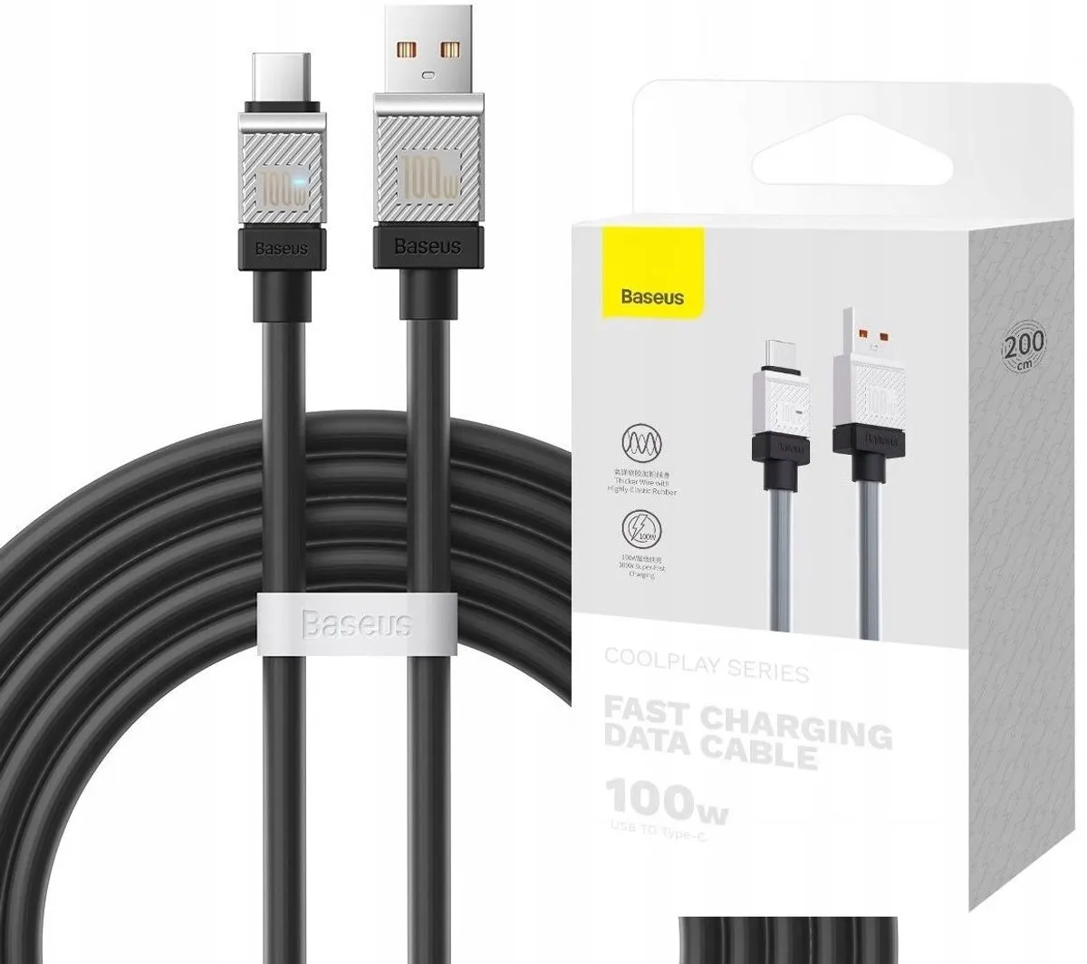 Baseus USB-C-kabel 2m 100W PD
