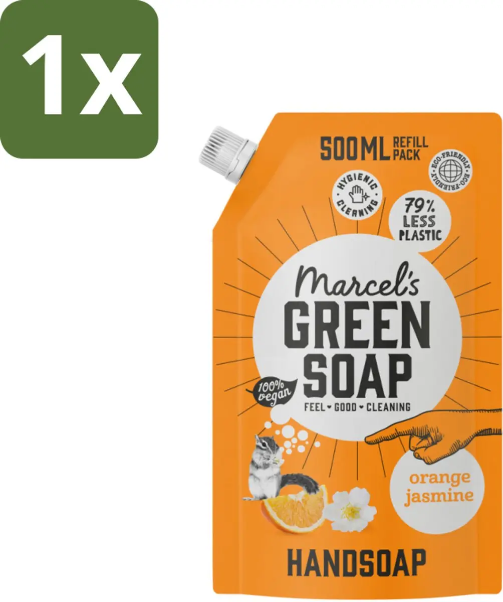 Marcel's Green Soap Handzeep Navulling Sinaasappel & Jasmijn 500ml