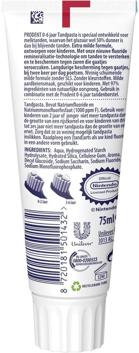 Prodent Super Mario Tandpasta 75ml - 12 Stuks