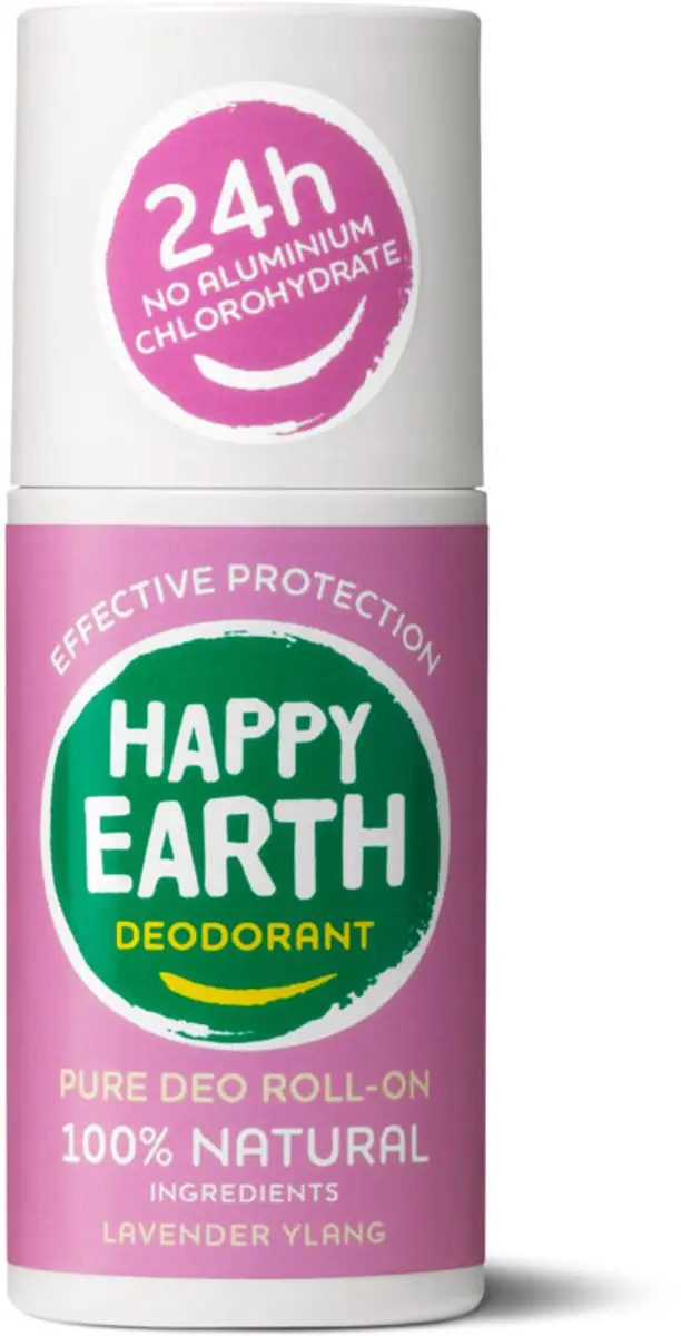 Happy Earth Deodorant Roll-On Lavender Ylang 75ml - 12 Stuks