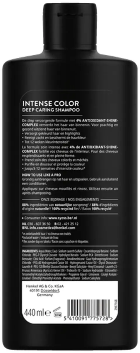 SYOSS Color Shampoo 440ml - Gekleurd Haar