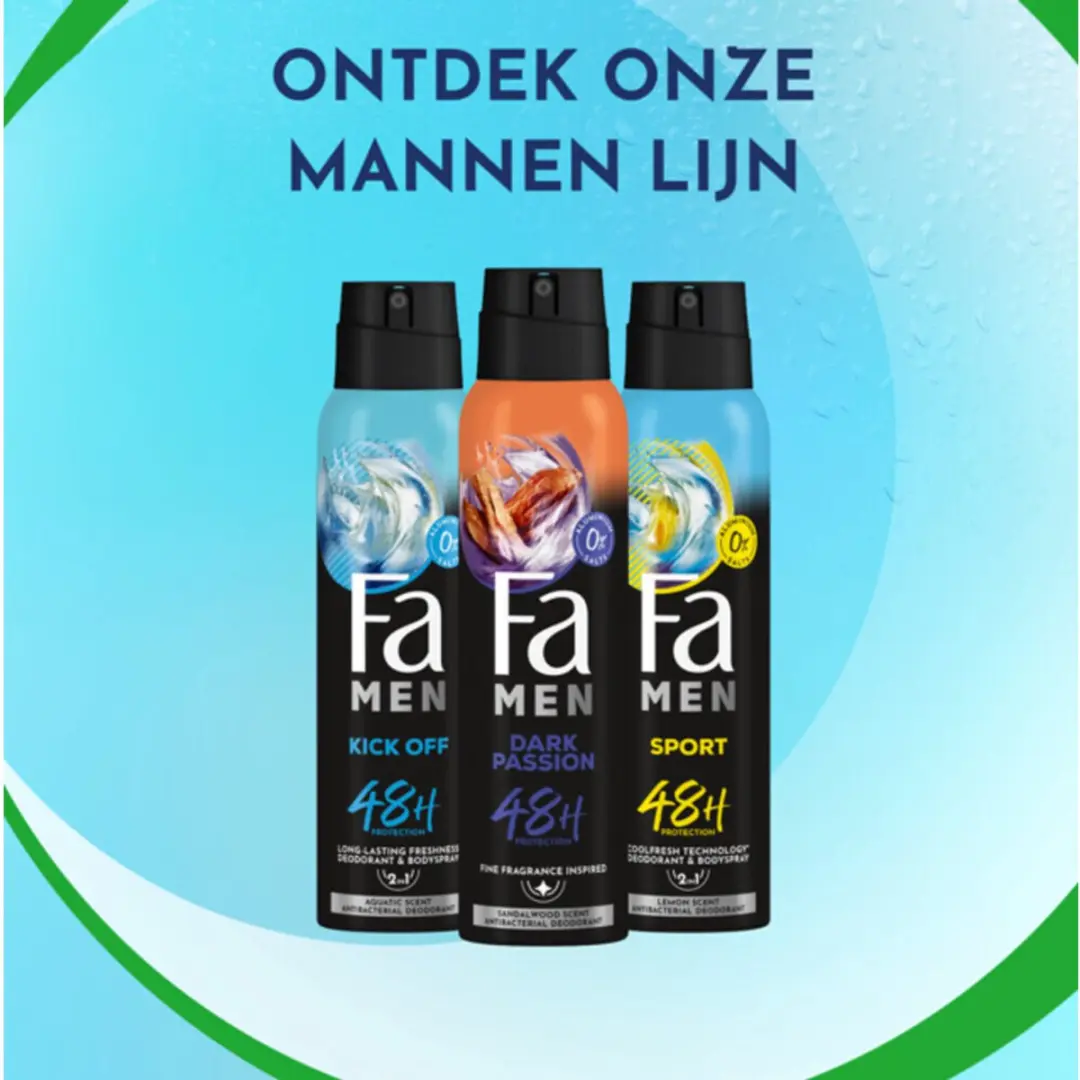 Fa Men Dark Passion Deodorant Spray - 24 Stuks