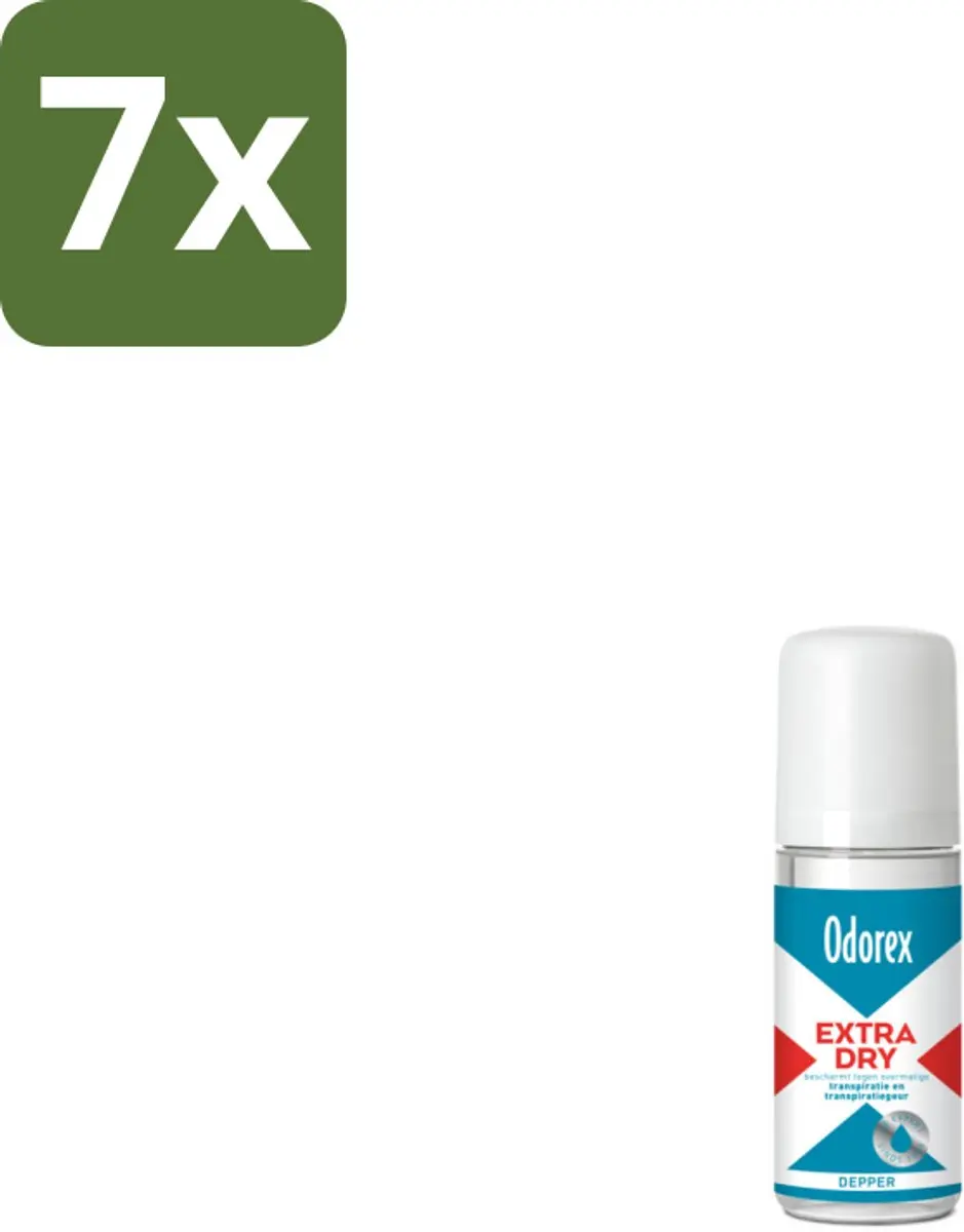Odorex Depper Deodorant Roller Extra Dry 50ml - 7 Stuks