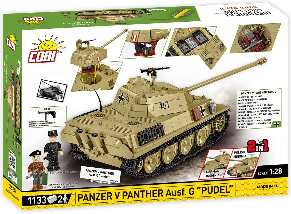 Cobi 2655 Panzer V Panther Ausf. G - 1133 Stukken