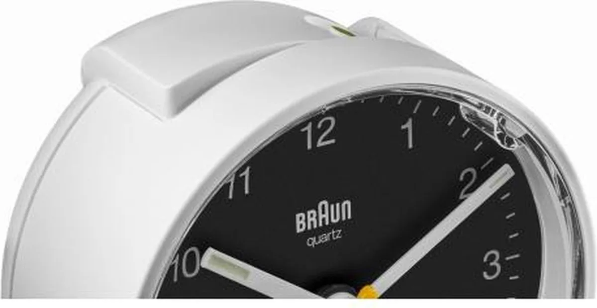 Braun BC01WB Analoog Wekker - Wit/Zwart