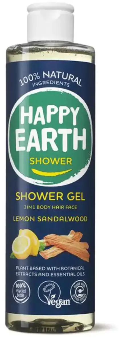 Happy Earth Men Protect Douchegel 300ml - 6 Stuks