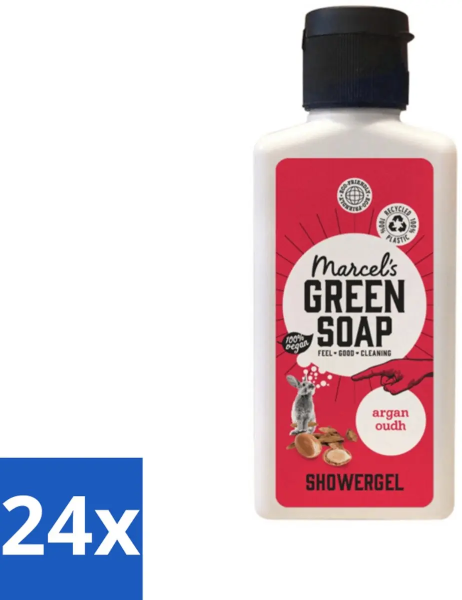 Marcel's Green Soap Argan & Oudh Douchegel Mini 100ml - 24 Stuks
