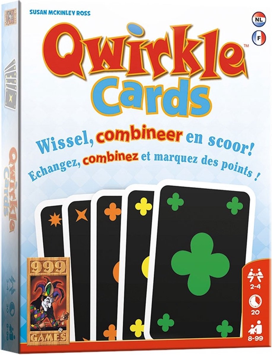 999 Games - Qwirkle Cards - Kaartspel - spelregels in NL en FR