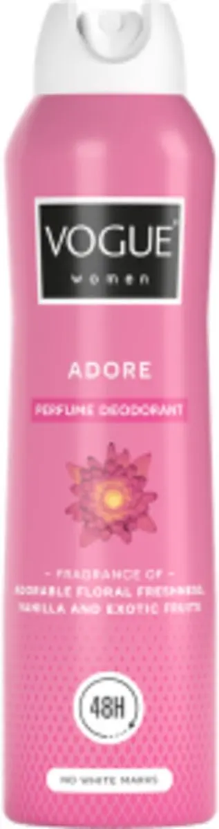 Vogue Adore Parfum Deodorant 150ml - 7 Stuks