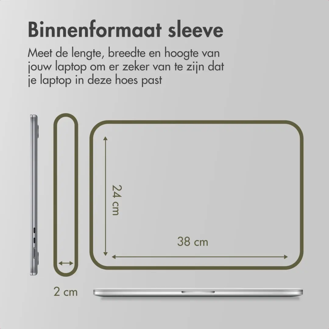 Accezz Laptophoes 16 inch - Slate Gray