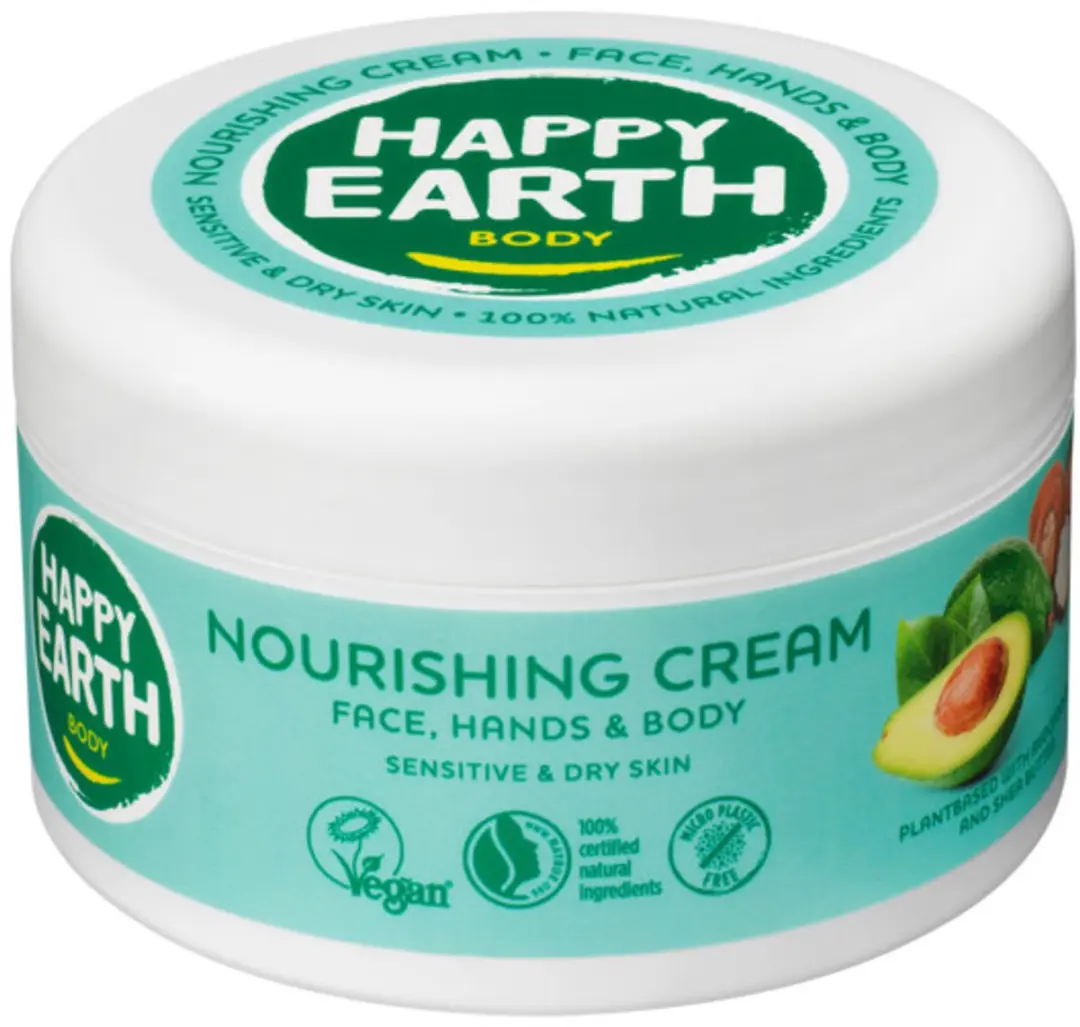 Happy Earth Voedende Crème 200ml - Bulkverpakking 15 Stuks
