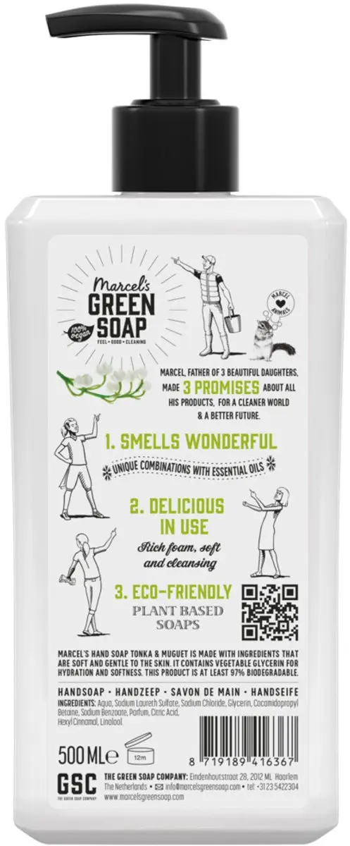 Marcel's Green Soap Handzeep Tonka & Muguet 250ml - 15 Stuks