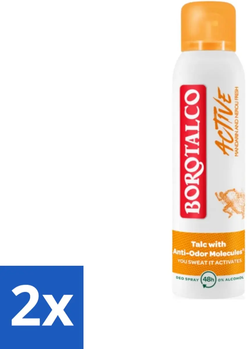Borotalco Deodorant Spray Active Mandarin & Neroli Fresh 300ml