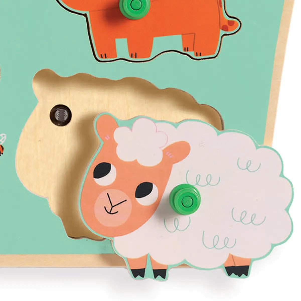 Djeco Geluidenpuzzel De Boerderij 5 Stuks - Multicolor
