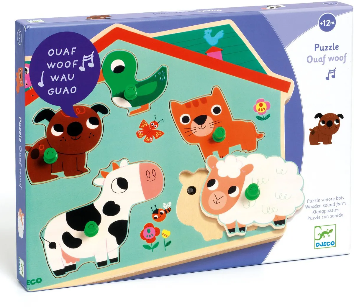 Djeco Geluidenpuzzel De Boerderij 5 Stuks