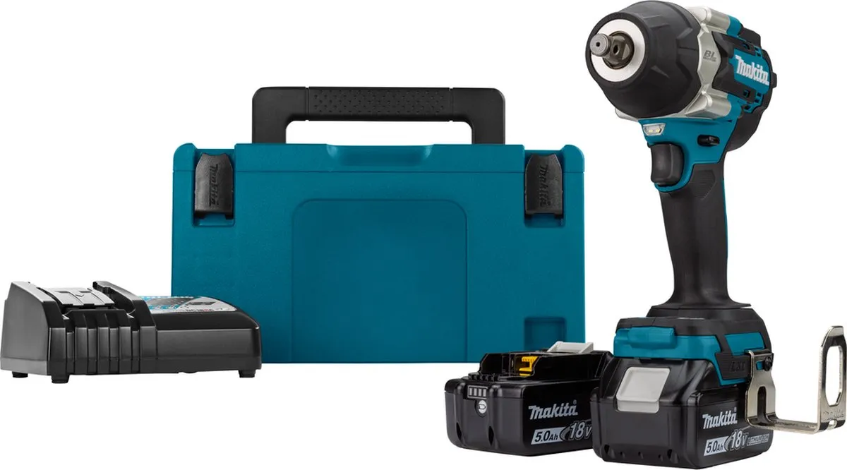 Makita DTW700RTJ Slagmoersleutel 18V - 700Nm - 2x5.0Ah - Koolborstelloos
