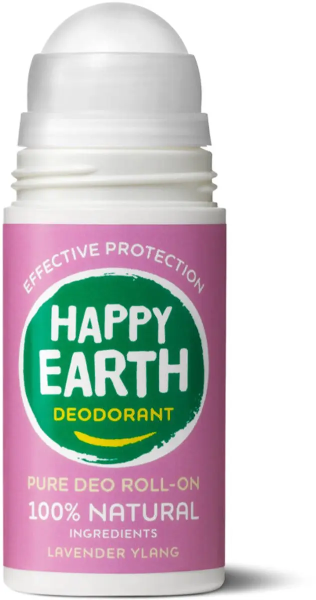 Happy Earth Deodorant Roll-On Lavender Ylang 75ml - 6 Stuks