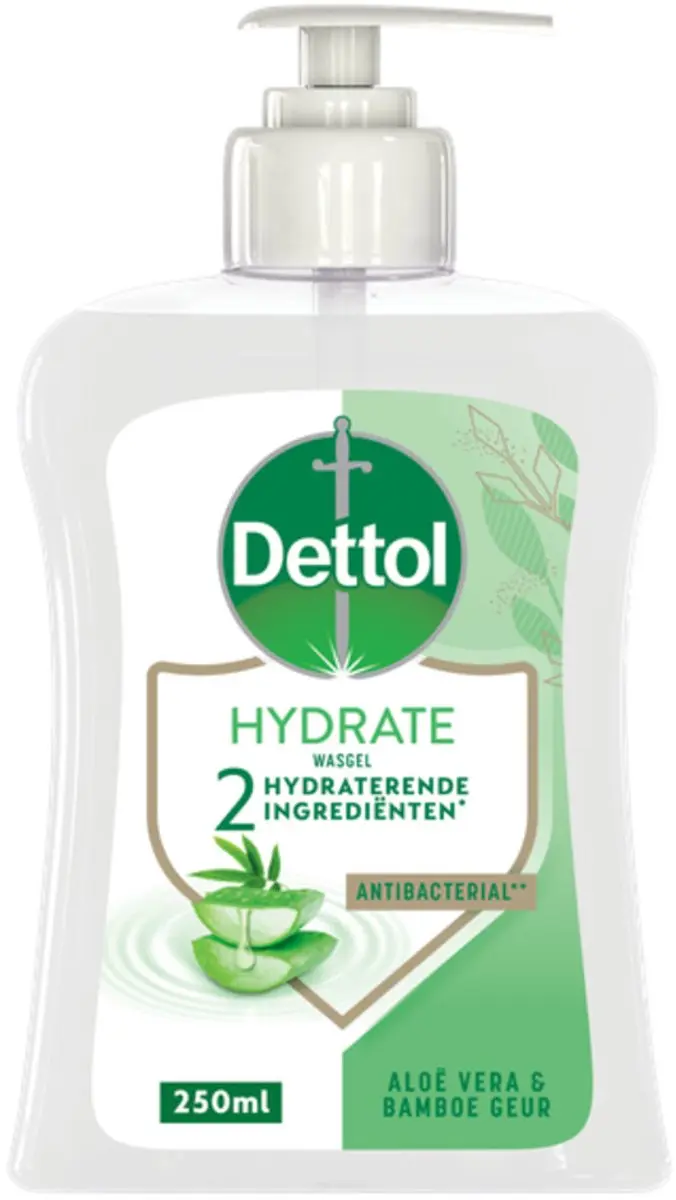 Dettol Handzeep Hydrate Aloë Vera & Bamboe 250ml - 20 Stuks