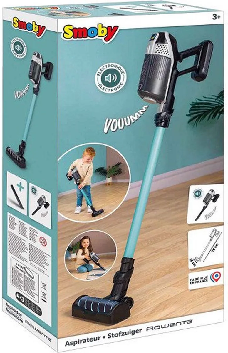 Smoby X Force Flex Draadloze Stofzuiger - 3 Accu's - Multi kleuren