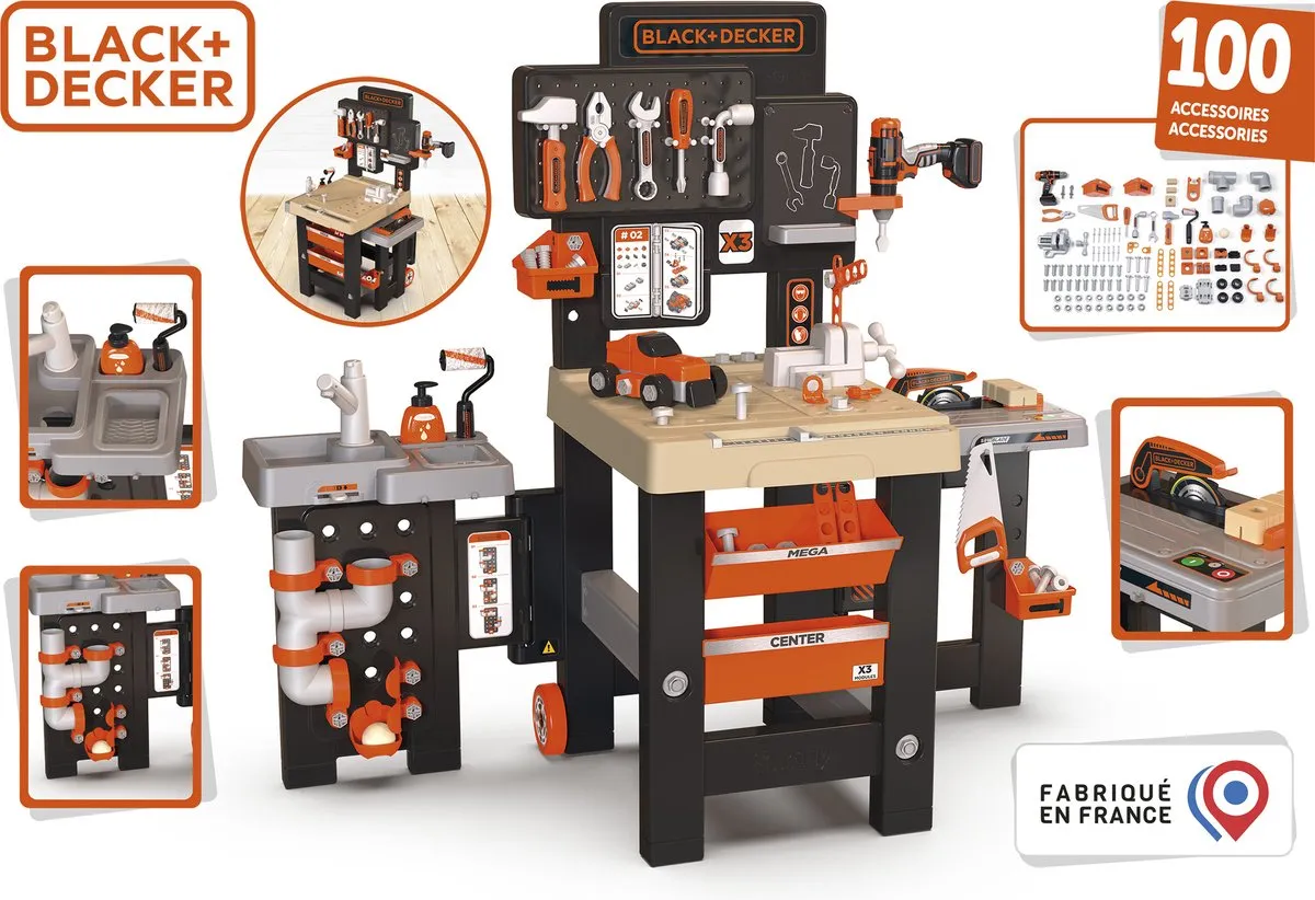 Smoby Black & Decker Mega Center Speelgoedwerkbank
