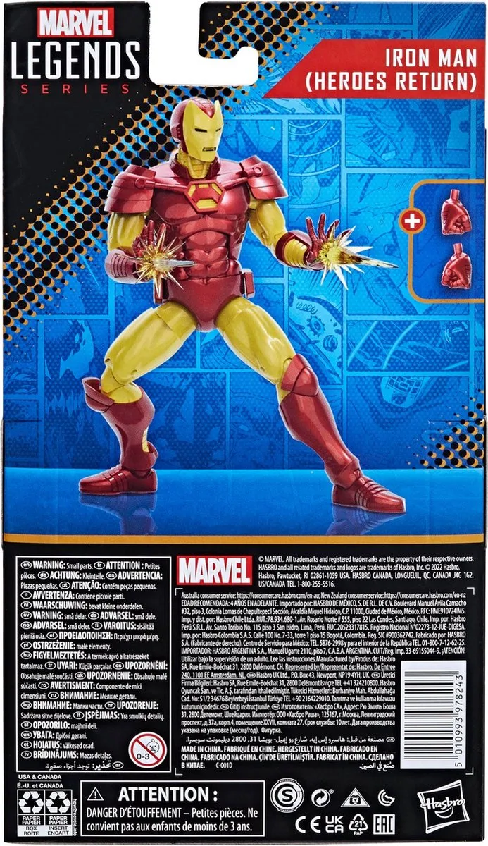 Hasbro Marvel Legends Iron Man Heroes Return Figuur - Multicolor - afbeelding 2 van 6