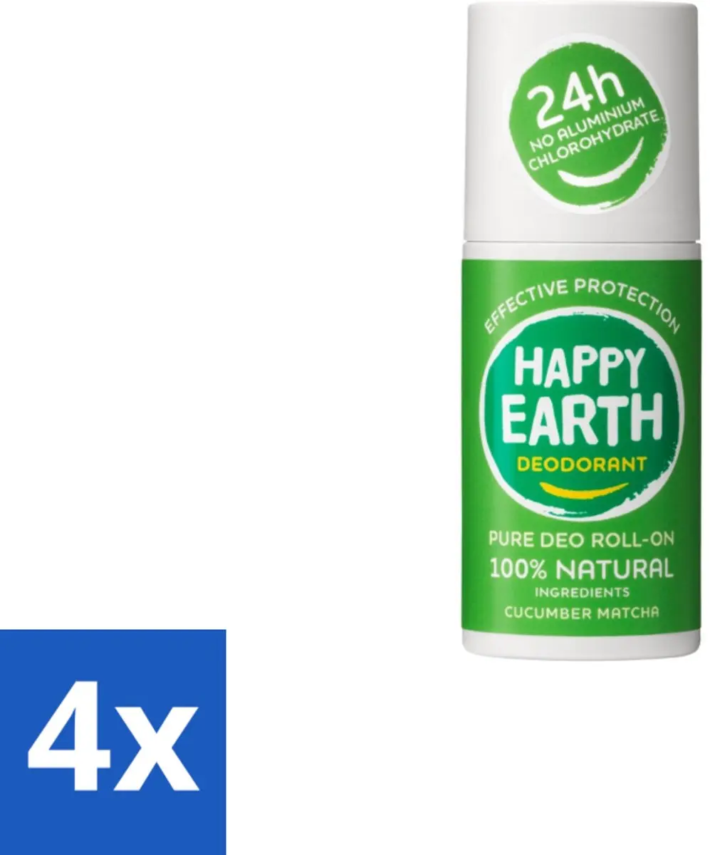 Happy Earth Deodorant Roll-On Cucumber Matcha 75ml
